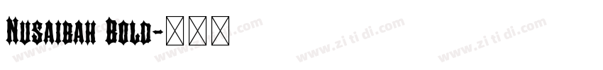 Nusaibah Bold字体转换